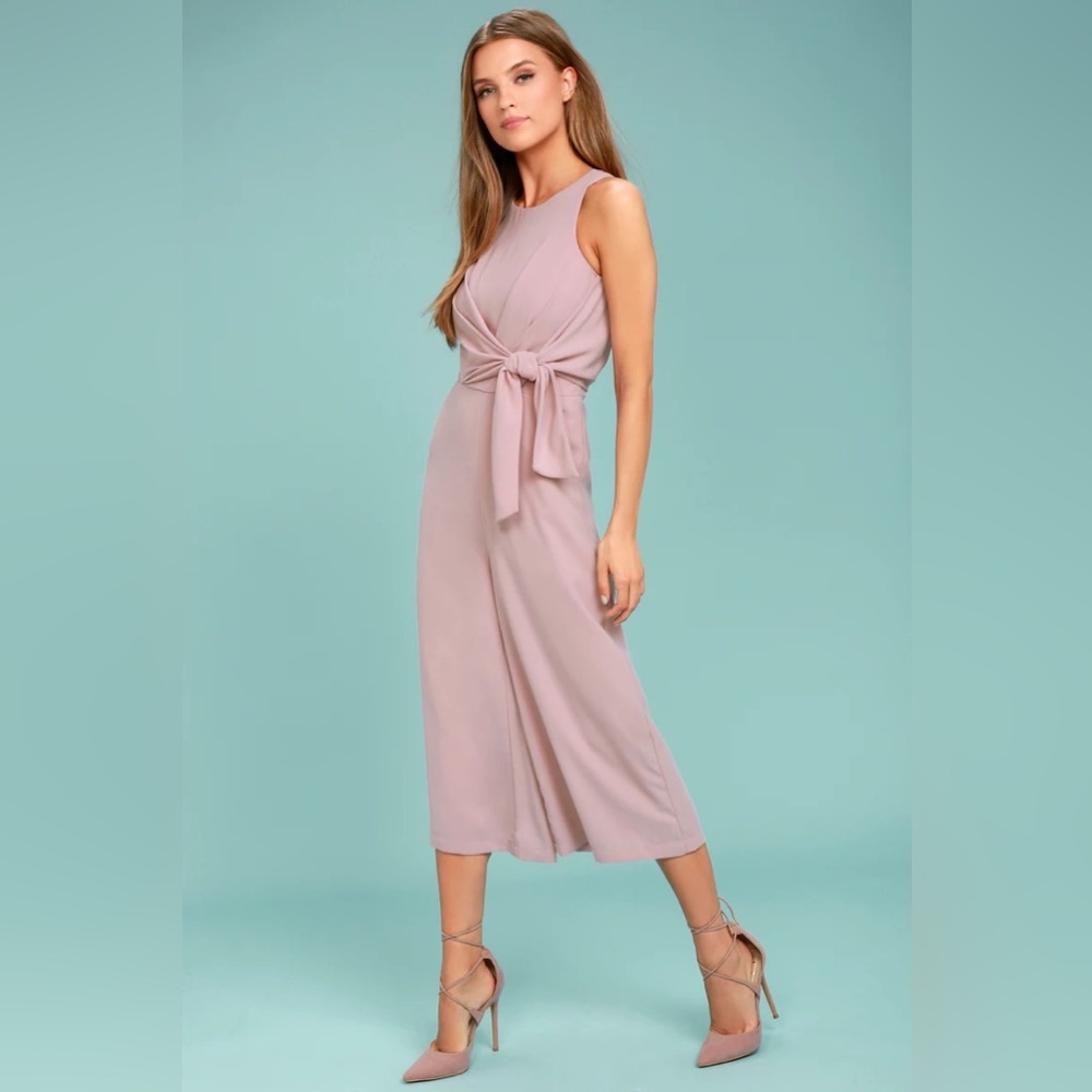 On Track Mauve Midi Jumpsuit Lulu’s